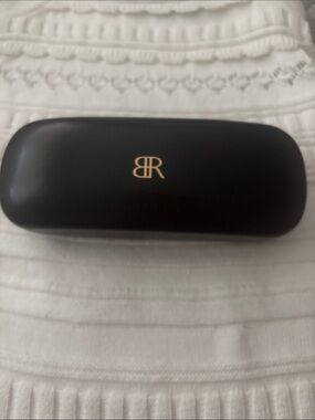 Brown Eyewear Case with Gold BR Logo